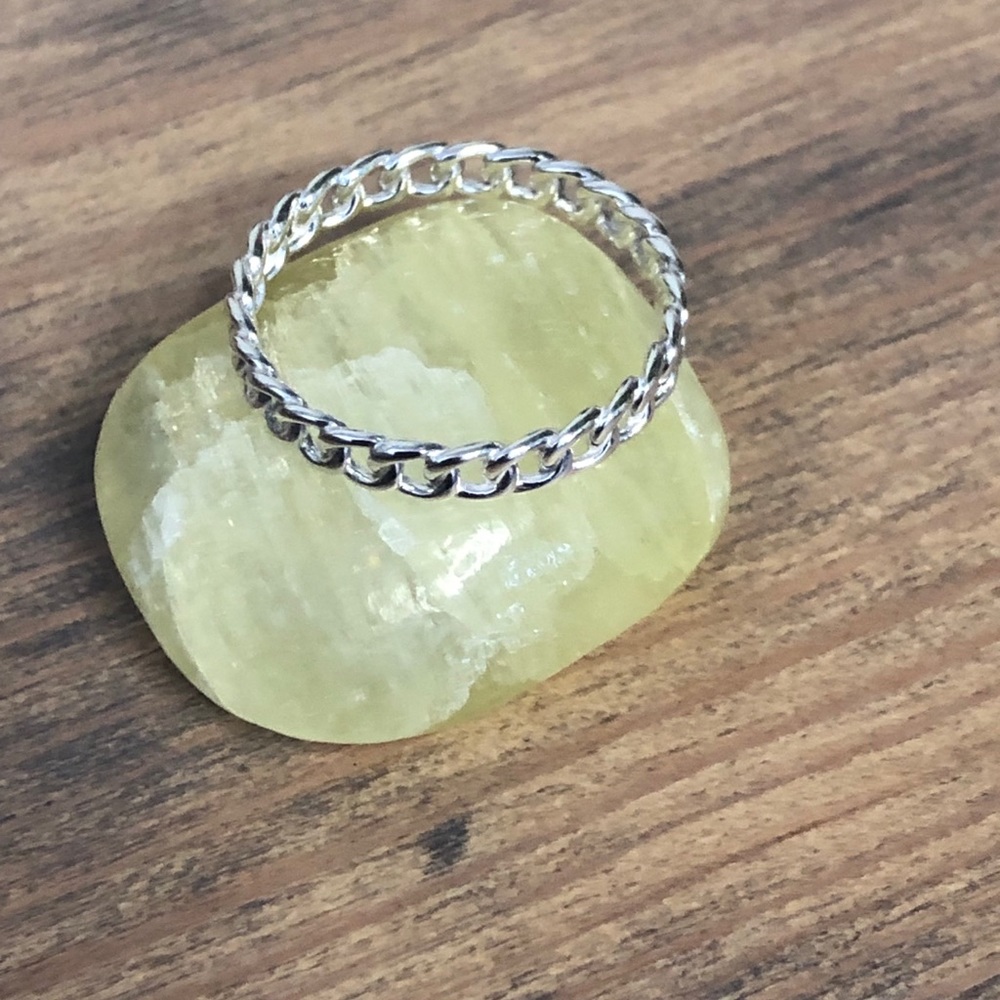 Brand New Silver Chain Link Ring - Size 7